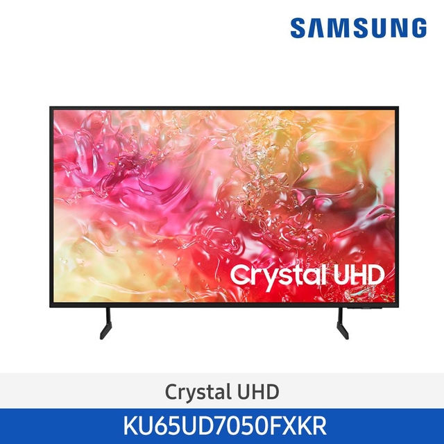 [삼성전자] (에너지효율1등급)24년 NEW 삼성 Crystal UHD 4K Smart TV 163cm KU65UD7050FXKR